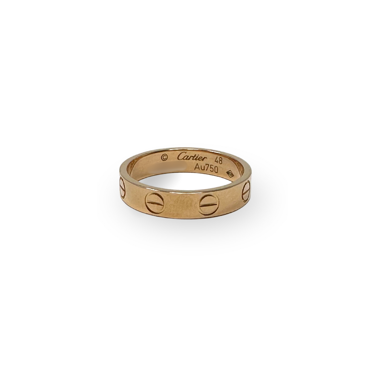 Love Wedding Band Ring Rose Gold Size 48 (US 4.5)