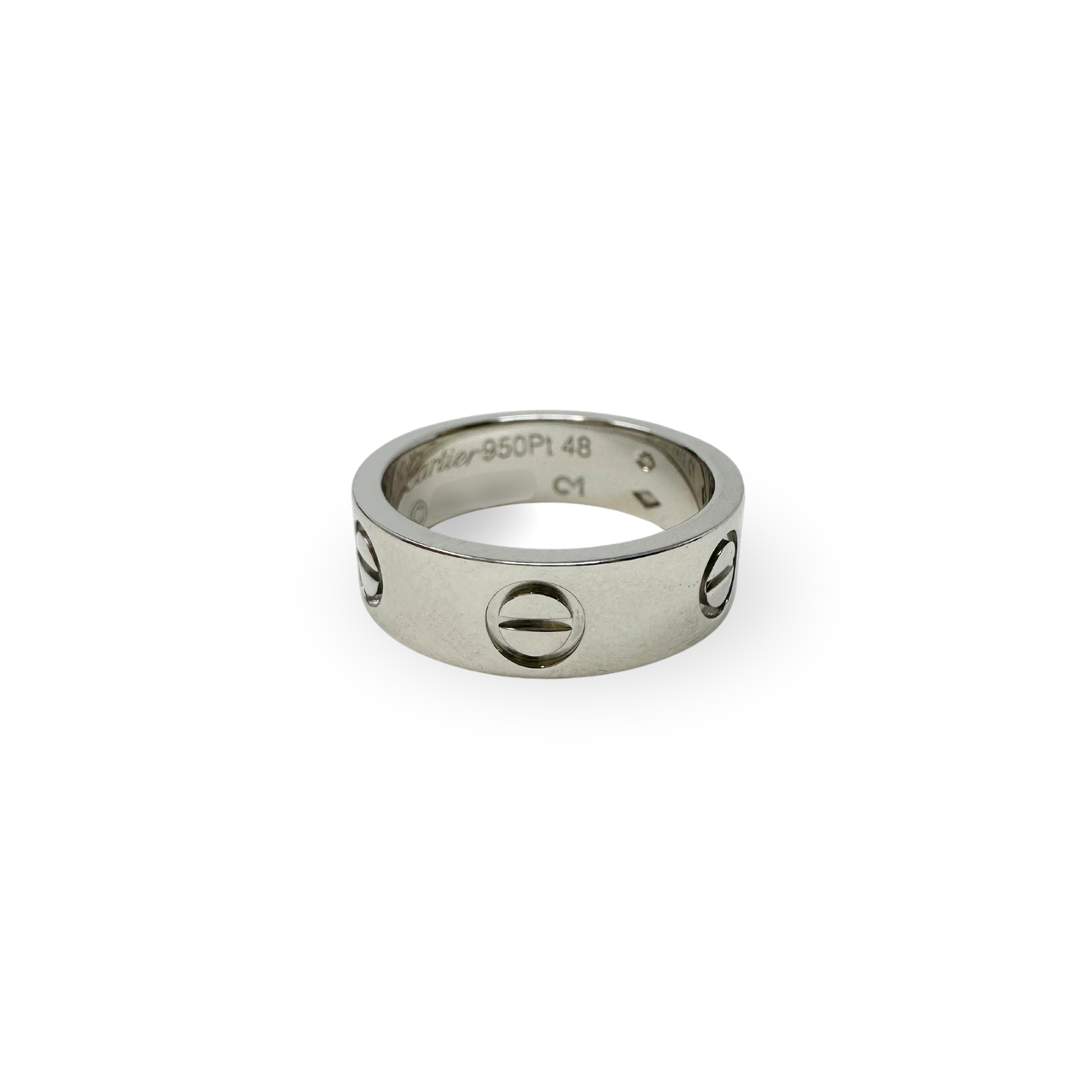 Love Band Ring Platinum Size 48 (US 4.5)